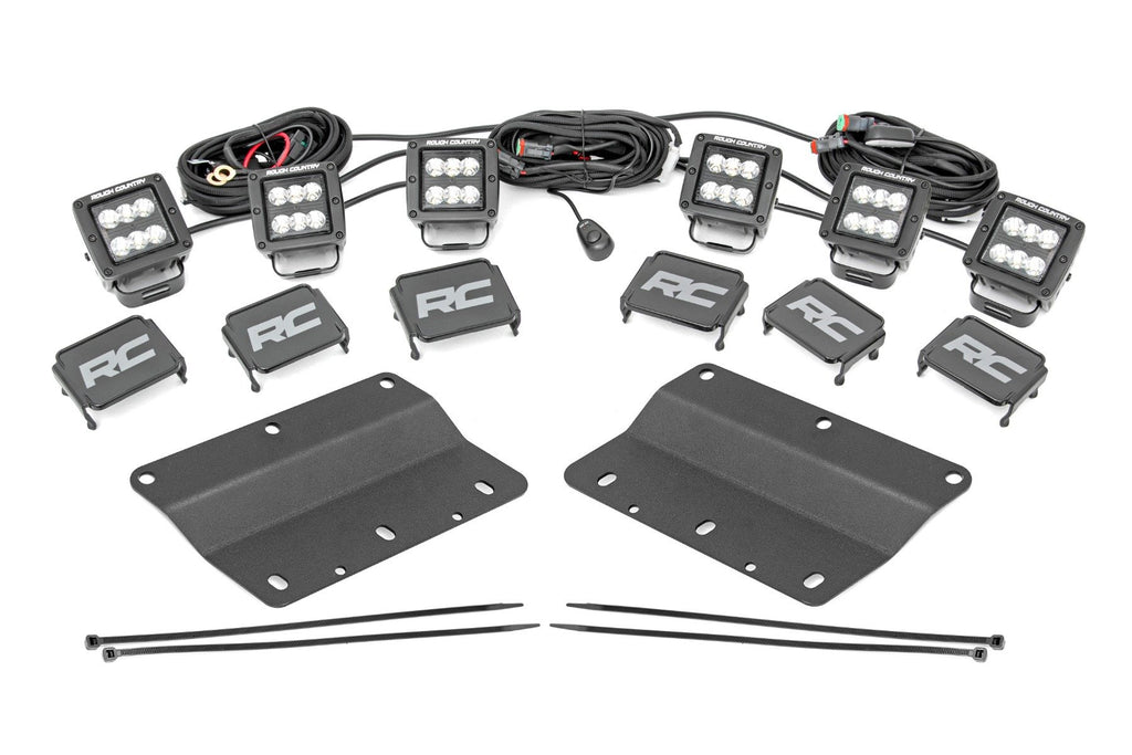 LED Light Kit | Fog Mount | Triple 2" Black Pair | Spot | Ford Bronco (21-25) | 51085