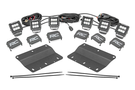 LED Light Kit | Fog Mount | Triple 2" Black Pair | Spot | Ford Bronco (21-25) | 51085