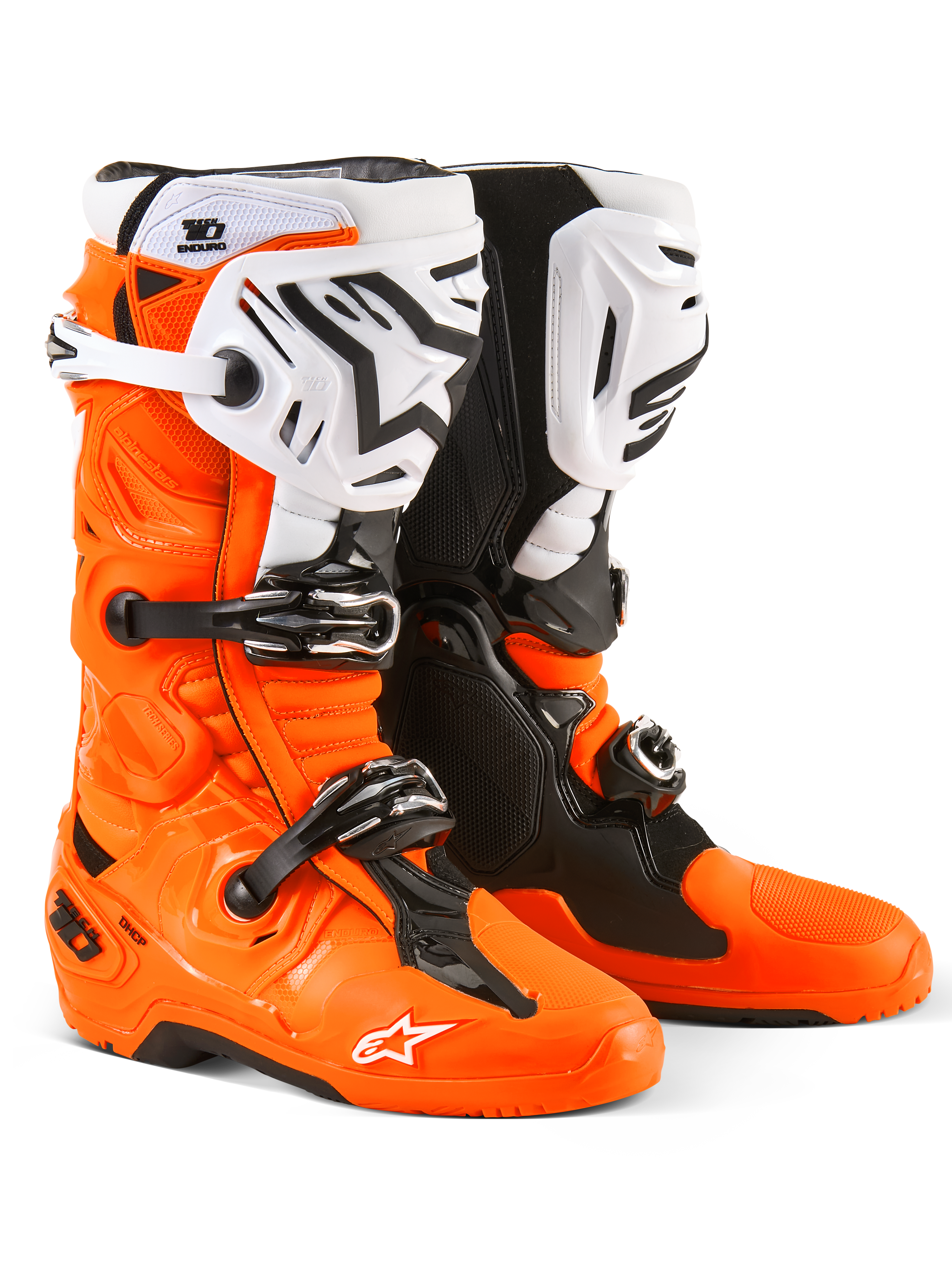 Tech 10 Enduro Boots Orange Fluo/Black/White 13