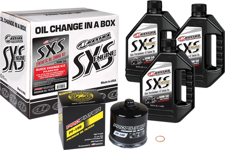 MAXIMA RACING OIL SXS Synthetic Oil Change Kit - Polaris Turbo - 10W-50 90-219013-TXP