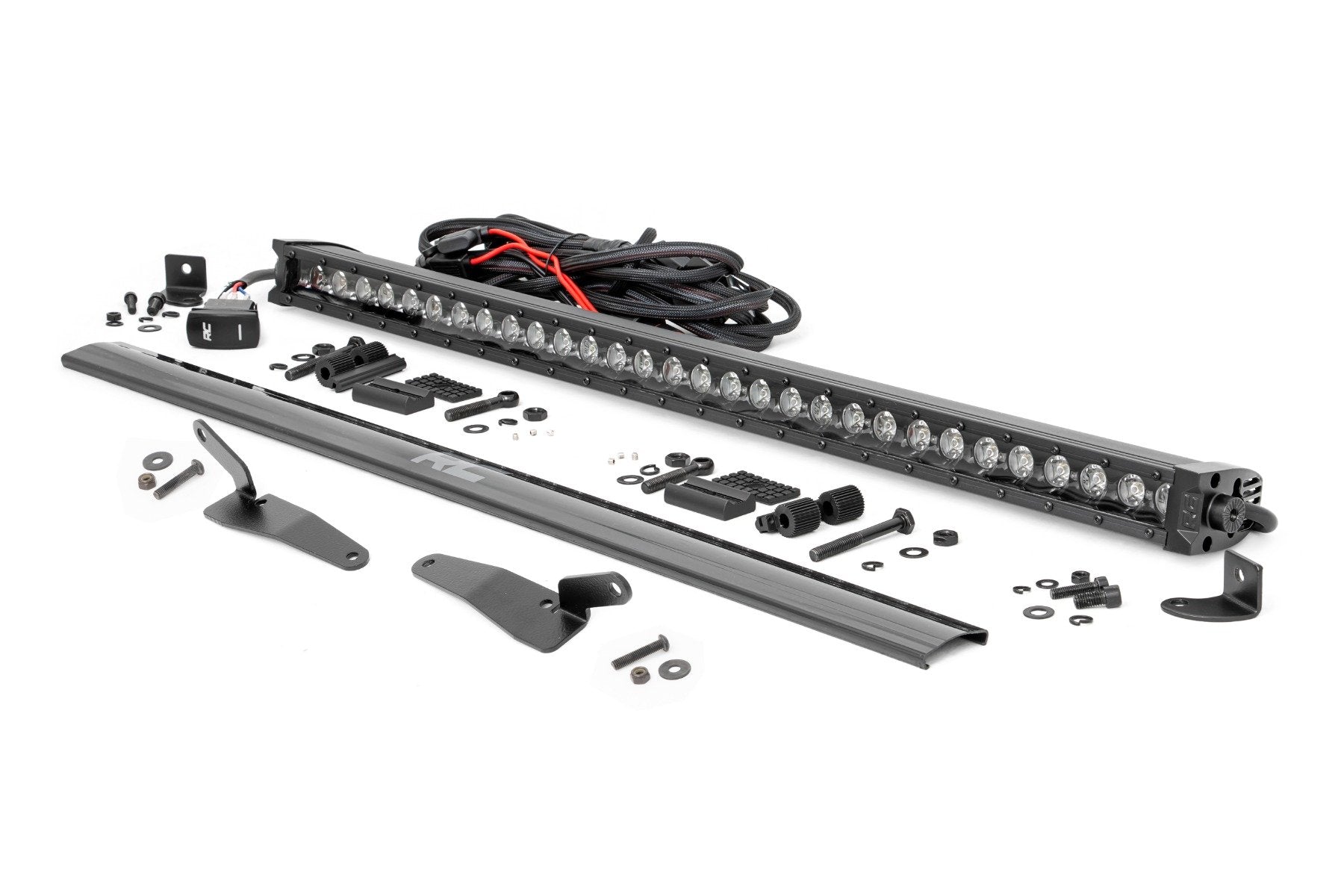 30" Single Row Light Mount | Front | Black Series | White DRL | Polaris RZR Turbo R  | 93161