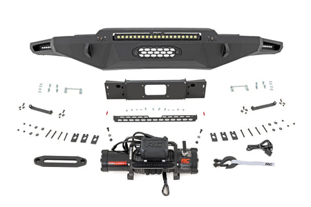 Rough Country | Hybrid Front Bumper | 12000S | Blk LED | Toyota Tundra 2WD/4WD (2022-2026) | 72007