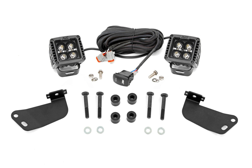 Rough Country | LED Light Kit | Front Mount | 2" Black Pair | Amber DRL | Segway 570 F | 93219