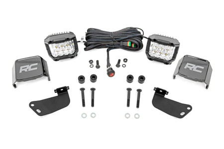 Rough Country | LED Light Kit | Front Mount | 3" Chrome Pair | Wide Angle | Segway 570 F | 93223