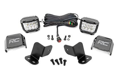 Rough Country | LED Light Kit | Rear Mount | 3" Chrome Pair | Wide Angle | Segway 570 F | 93215