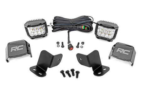 Rough Country | LED Light Kit | Rear Mount | 3" Chrome Pair | Wide Angle | Segway 570 F | 93215