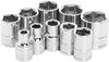 Performance Tool W38002 10 Pc 3/8" SAE Socket Set - Shallow Design