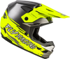 Fly Racing Kinetic Surge Youth Helmet – Grey / Hi-Vis Yellow