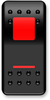 MOOSE UTILITY Rocker Switch - On/Off - Red GNR-PWR