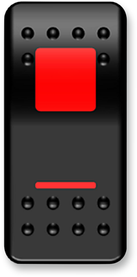 MOOSE UTILITY Rocker Switch - On/Off - Red GNR-PWR