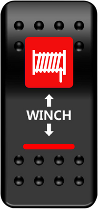 MOOSE UTILITY Rocker Switch -Winch - Red WN-I-O-R
