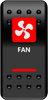 MOOSE UTILITY Rocker Switch - Fan - Red FAN-PWR-R