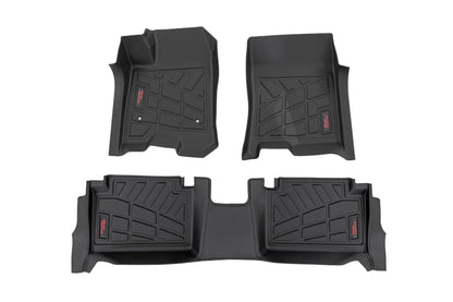Rough Country | Sure-Fit Floor Mats | Front & Rear | Chevy/GMC Canyon/Colorado 2WD/4WD (23-26) | SM21313