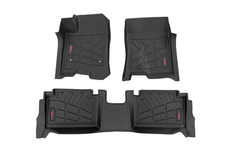 Rough Country | Sure-Fit Floor Mats | Front & Rear | Chevy/GMC Canyon/Colorado 2WD/4WD (23-26) | SM21313