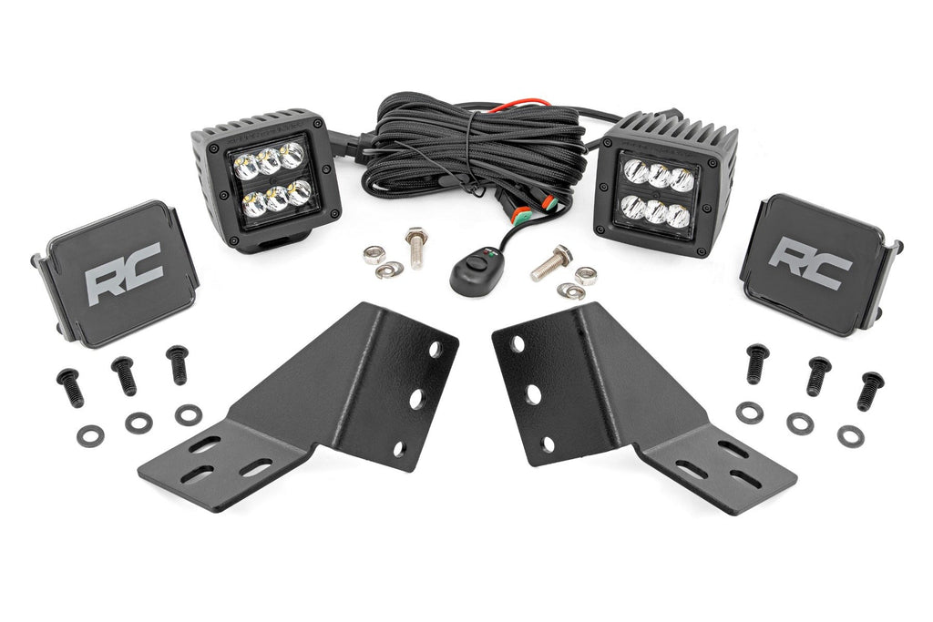 Rough Country | LED Light Kit | Rear Mount | 2" Black Pair | CFMOTO UFORCE U10 Pro  | 96124