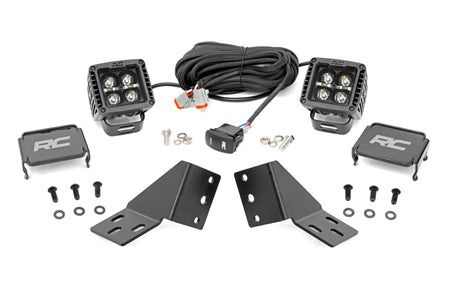 Rough Country | LED Light Kit | Rear Mount | 2" Black Pair | Amber DRL | CFMOTO UFORCE U10 Pro  | 96126