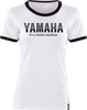 YAMAHA APPAREL Women's Yamaha Vintage T-Shirt - White/Black - Large NP21S-L1793-L