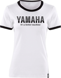 YAMAHA APPAREL Women's Yamaha Vintage T-Shirt - White/Black - Large NP21S-L1793-L