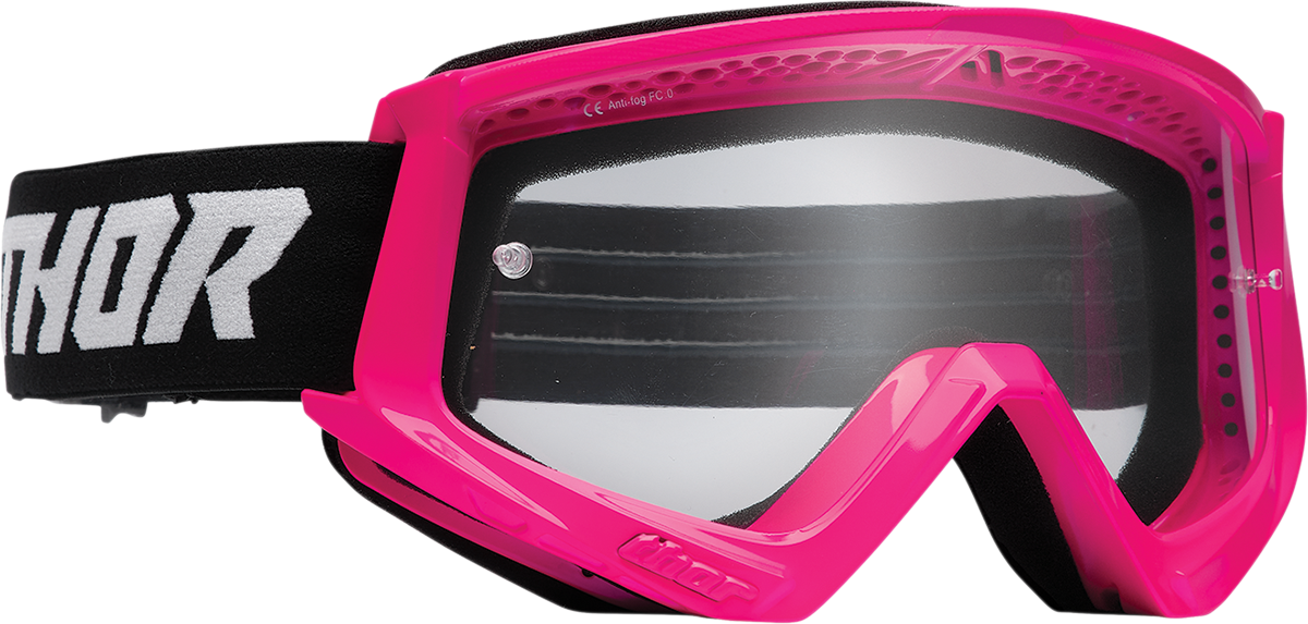 THOR Combat Goggle - Racer - Flo Pink/Black - Clear Lens 2601-2707