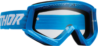 THOR Combat Goggle - Racer - Blue/White - Clear Lens 2601-2708