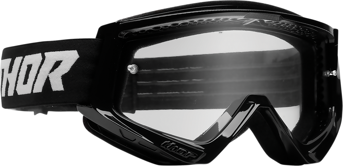 THOR Combat Goggle - Racer - Black/White - Clear Lens 2601-2701