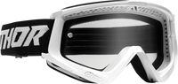 THOR Combat Goggle - Racer - White/Black - Clear Lens 2601-2702