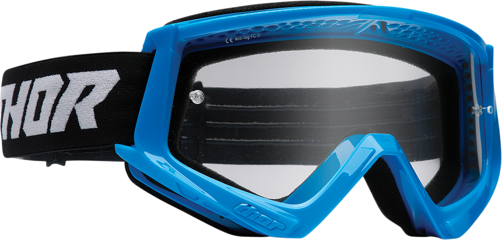 THOR Combat Goggle - Racer - Blue/Black - Clear Lens 2601-2703