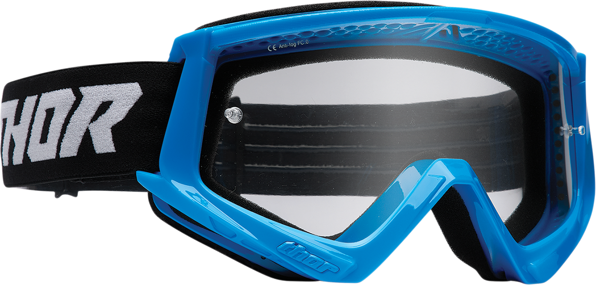 THOR Combat Goggle - Racer - Blue/Black - Clear Lens 2601-2703