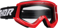 THOR Combat Goggle - Racer - Red/Black - Clear Lens 2601-2704