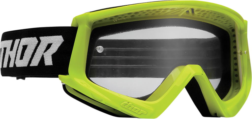 THOR Combat Goggle - Racer - Flo Acid/Black - Clear Lens 2601-2706