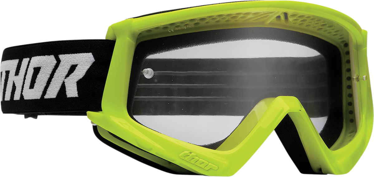 THOR Combat Goggle - Racer - Flo Acid/Black - Clear Lens 2601-2706
