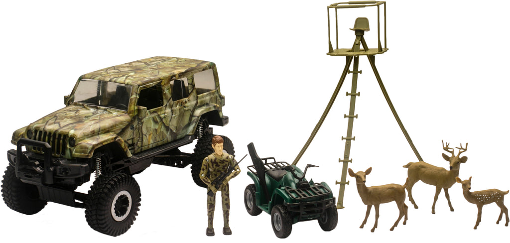 Replica 1:18 Jeep Wrangler Deer Hunting Play Set