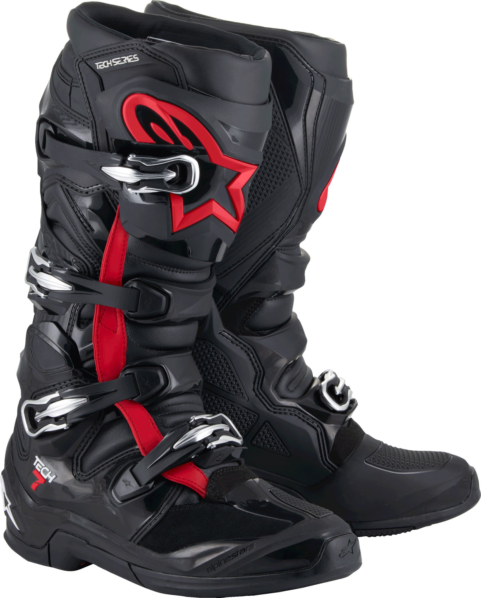 Tech 7 Boots Black/Red Fluo 8