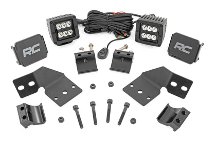 Rough Country | LED Light Kit | Front Mount | 2" Black Pair | Polaris XPEDITION XP  | 93301