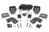 Rough Country | LED Light Kit | Front Mount | 2" Black Pair | White DRL | Polaris XPEDITION XP 5  | 93302