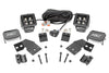 Rough Country | LED Light Kit | Front Mount | 2" Black Pair | Amber DRL | Polaris XPEDITION XP 5  | 93303