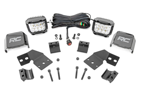 Rough Country | LED Light Kit | Front Mount | 3" Chrome Pair | Wide Angle | Polaris XPEDITION ADV 5 | 93304