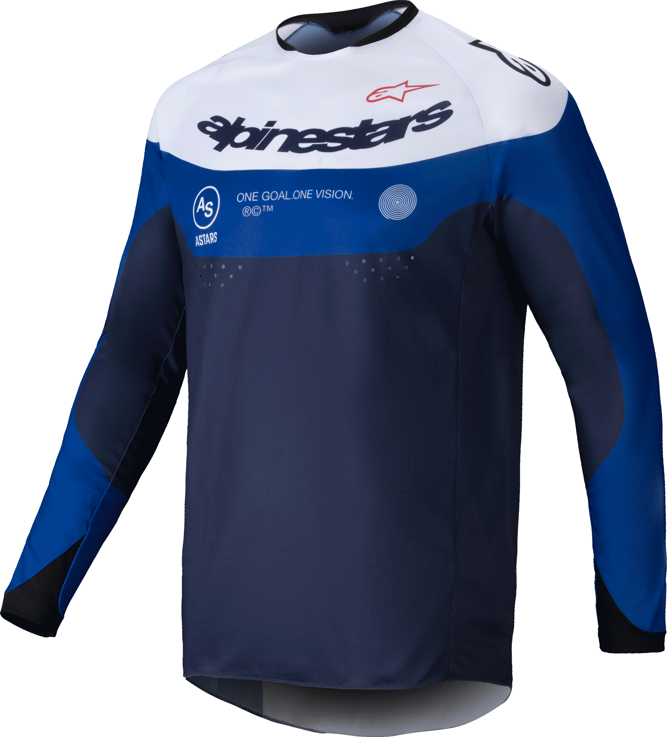 Pro Dura Jersey Navy/Bright Blue/White Md