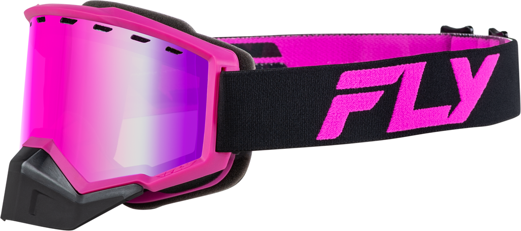 Focus Snow Goggle Black/Pink W/ Pink Mirror/Rose Lens