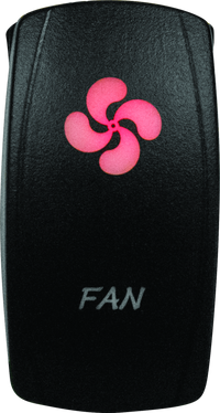 DragonFire Racing Lighted Switch Fan On/Off Red