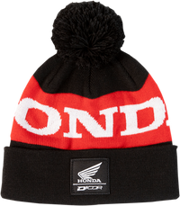 D'COR VISUALS Honda Stripe Beanie - Black/Red 70-129-1