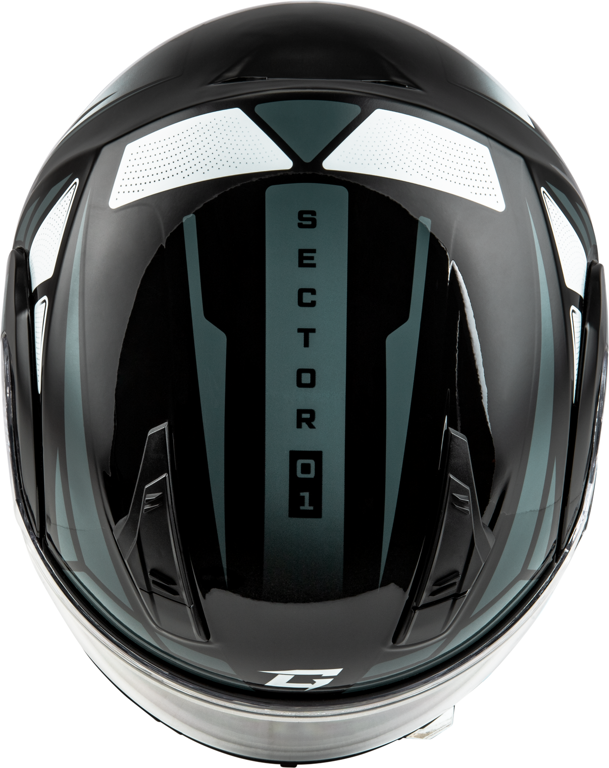 Md 04 Sector Helmet Black/Silver Xs