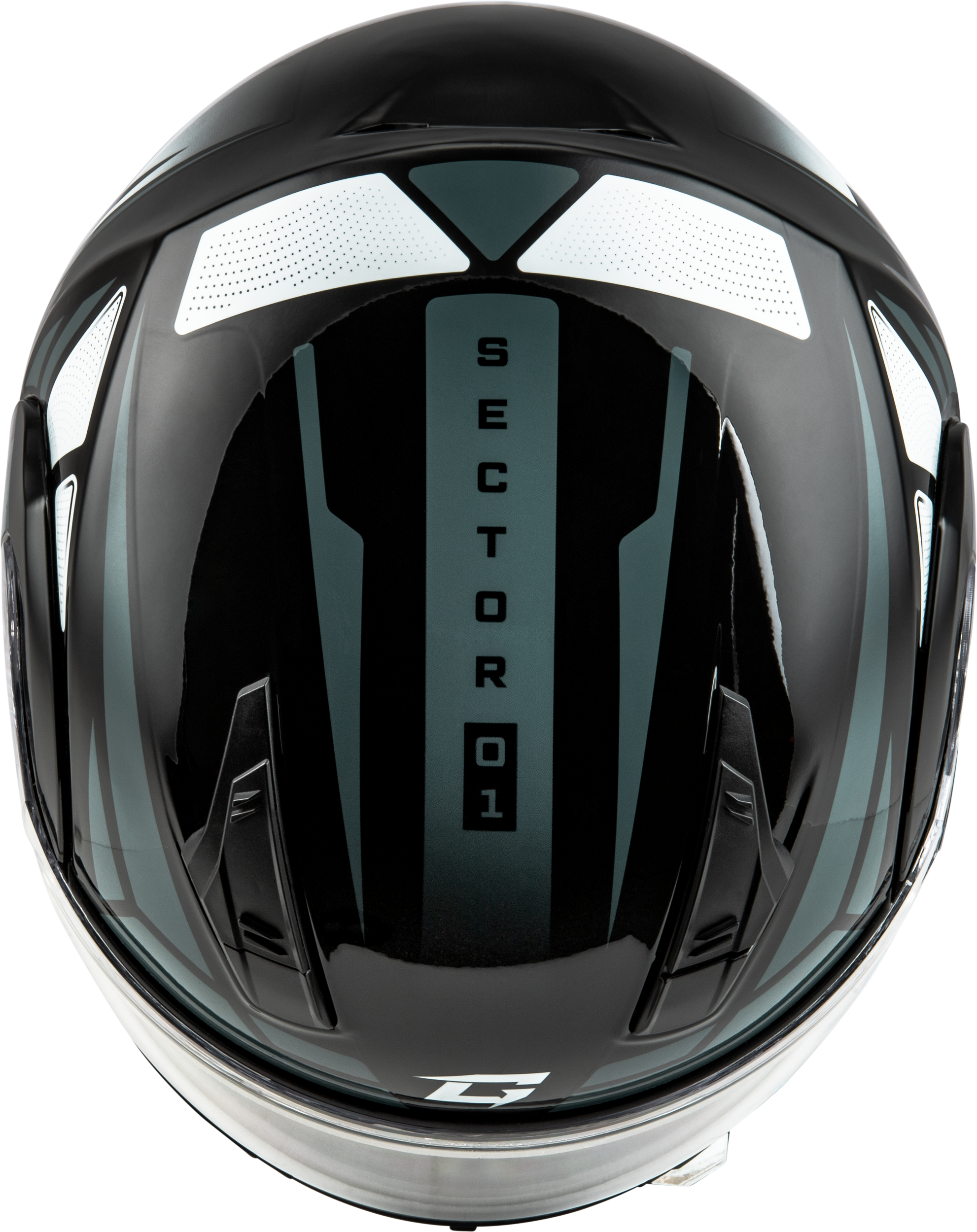 Md 04 Sector Helmet Black/Silver Xs