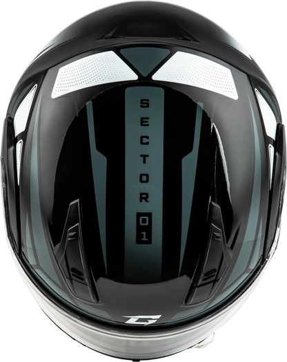 Md 04 Sector Helmet Black/Silver Xs