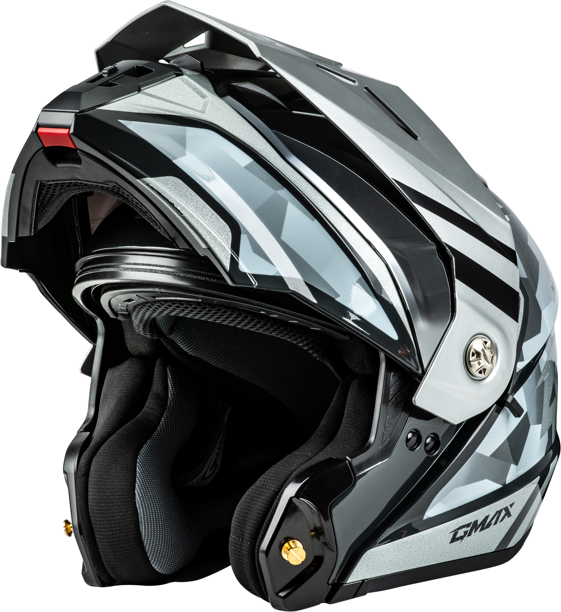 Md 74 Striker Modular Helmet W Slvr Shield Slvr/Blu Mtlc Lg