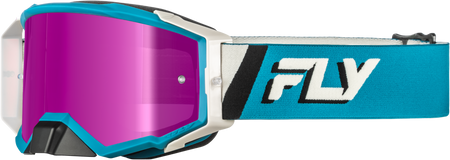 Zone Elite Goggle Blue/White W/ Magenta Mirror/Smoke Lens