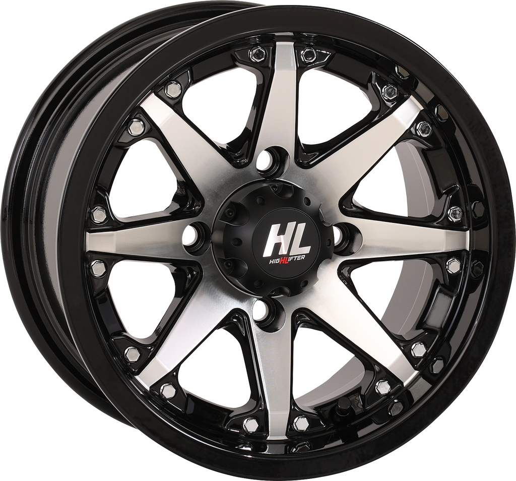 HIGH LIFTER Wheel - HL10 - Rear - Gloss Black w/Machined - 12x7 - 4/110 - 2+5 (-47 mm) 12HL10-1111