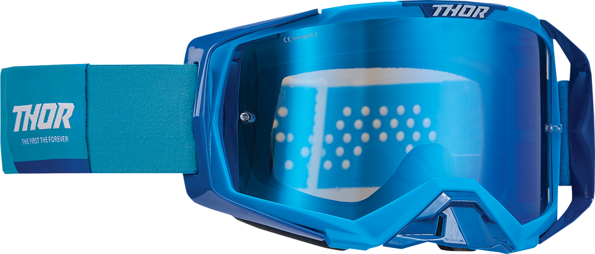 THOR Activate Goggle - Blue/White - Blue Mirror Lens 2601-2795