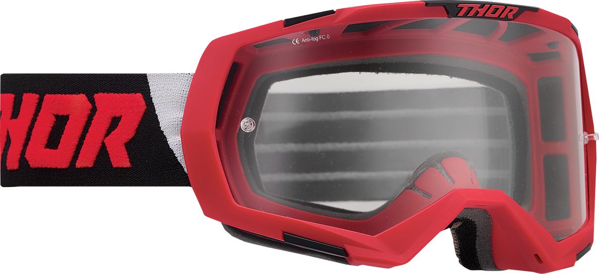 THOR Regiment Goggle - Red/Black - Clear Lens 2601-2800