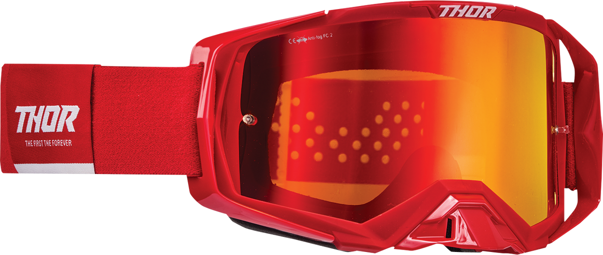 THOR Activate Goggle - Red/White - Iridium Mirror Lens 2601-2792